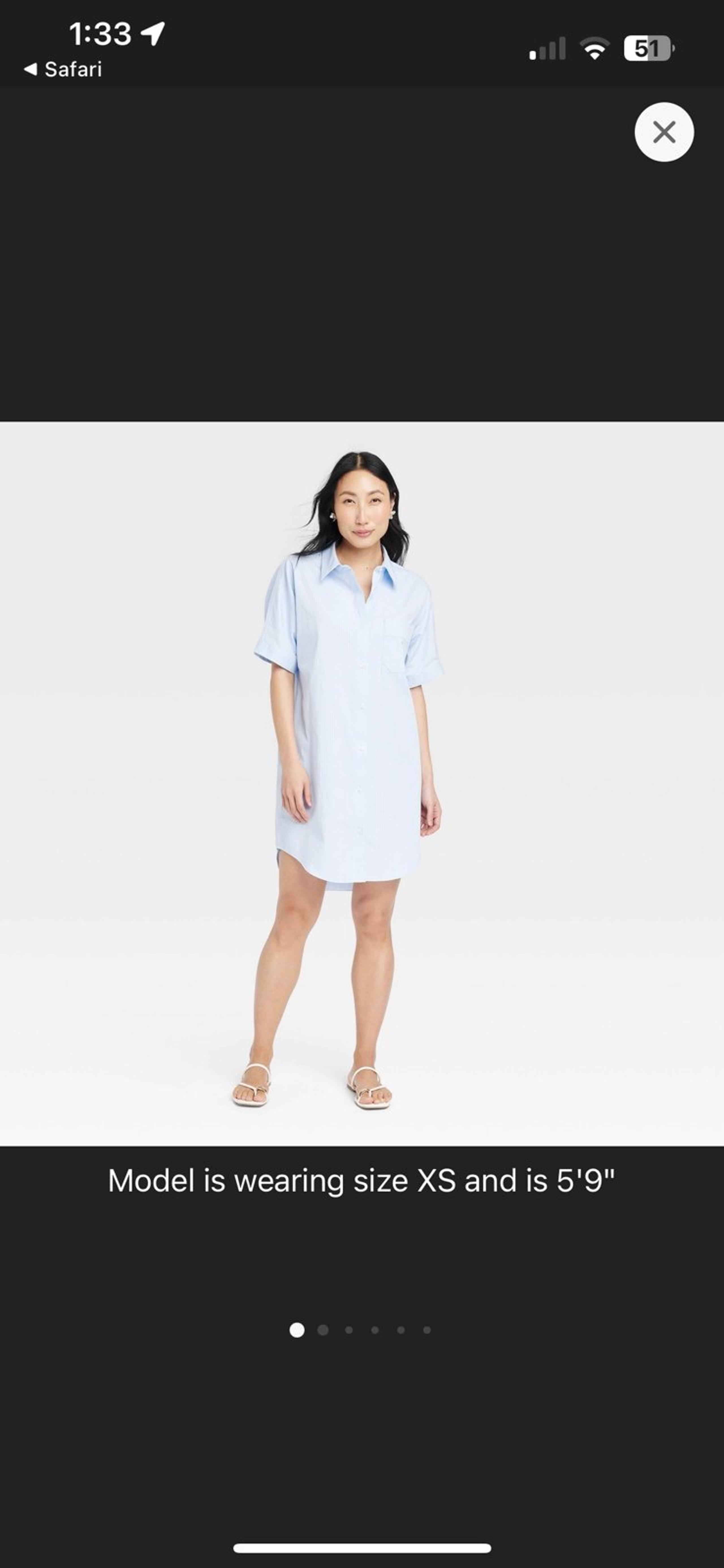 NWT button up shirt dress
