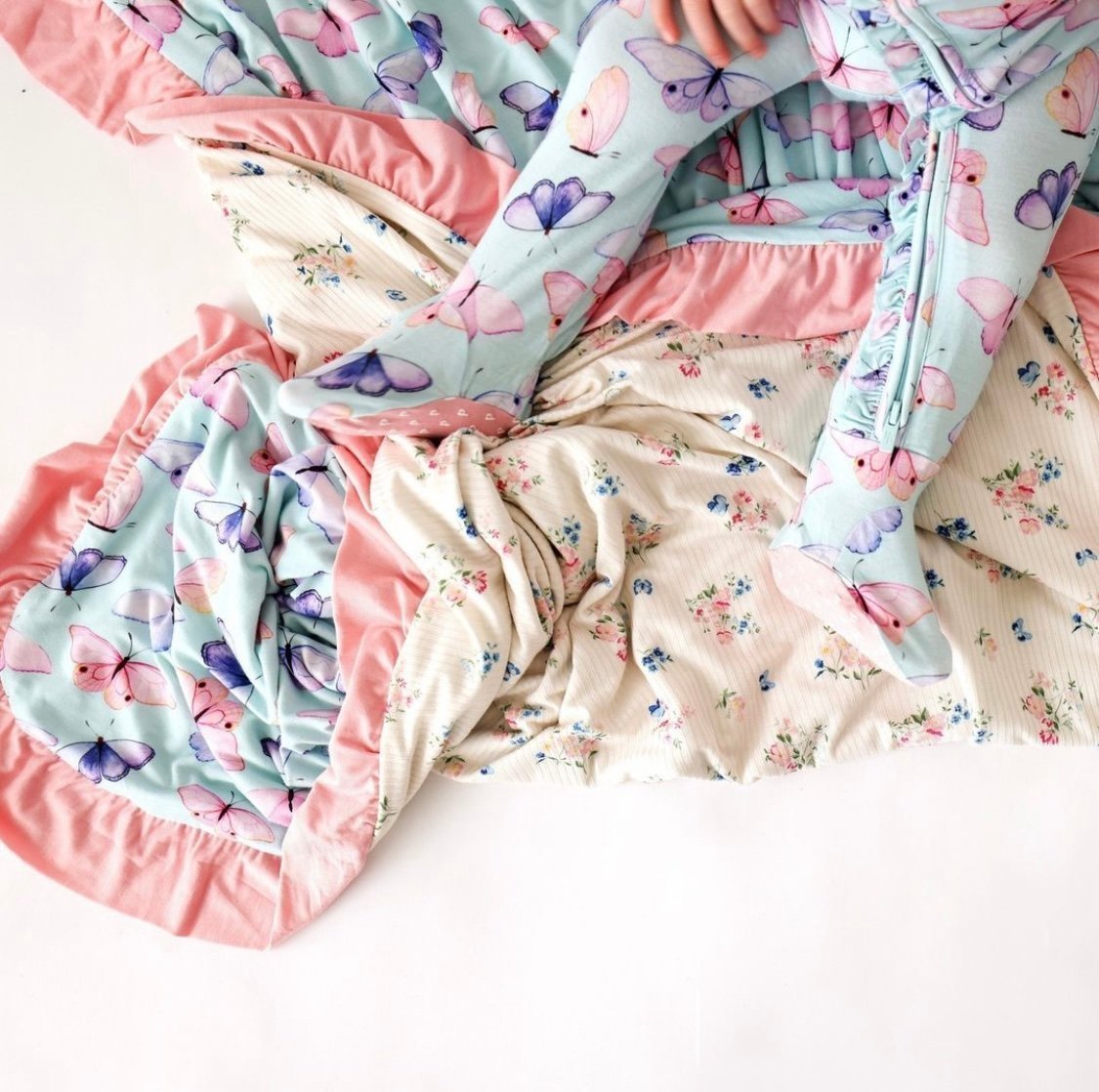 Posh Peanut Bebe and Julia Belle Ruffled Luxe Patoo