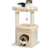 PAWZ Road 27 Cat Tree for Medium Cats Plush Condo and Scratching Posts, Beige