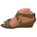 JIMMY CHOO Wedge Heel Crisscross Sandals Patent 37.5 US 7- 7.5 #8