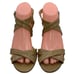 JIMMY CHOO Wedge Heel Crisscross Sandals Patent 37.5 US 7- 7.5 #8