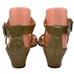 JIMMY CHOO Wedge Heel Crisscross Sandals Patent 37.5 US 7- 7.5 #8