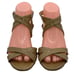 JIMMY CHOO Wedge Heel Crisscross Sandals Patent 37.5 US 7- 7.5 #8