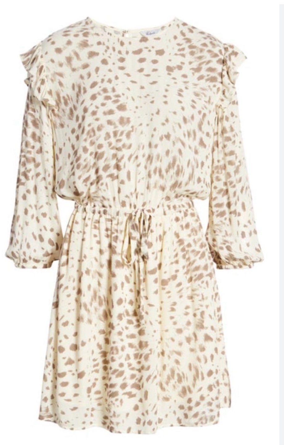 ORA LONG SLEEVE TIE WAIST DRESS IN PUMA size M