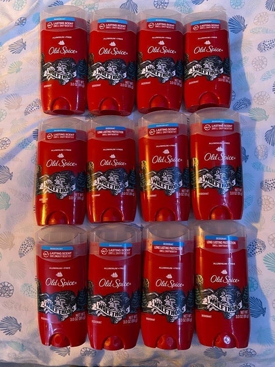 LOT OF 12 Old Spice Wolfthorn Deodorant 3OZ