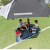 NWT Sport-Brella8' Premiere Umbrella with Freestand Base and Auger for Sand Grey