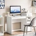Home Office Computer Desk White Study Desk Laptop Table w/Drawer & Storage Shelf