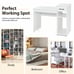 Home Office Computer Desk White Study Desk Laptop Table w/Drawer & Storage Shelf