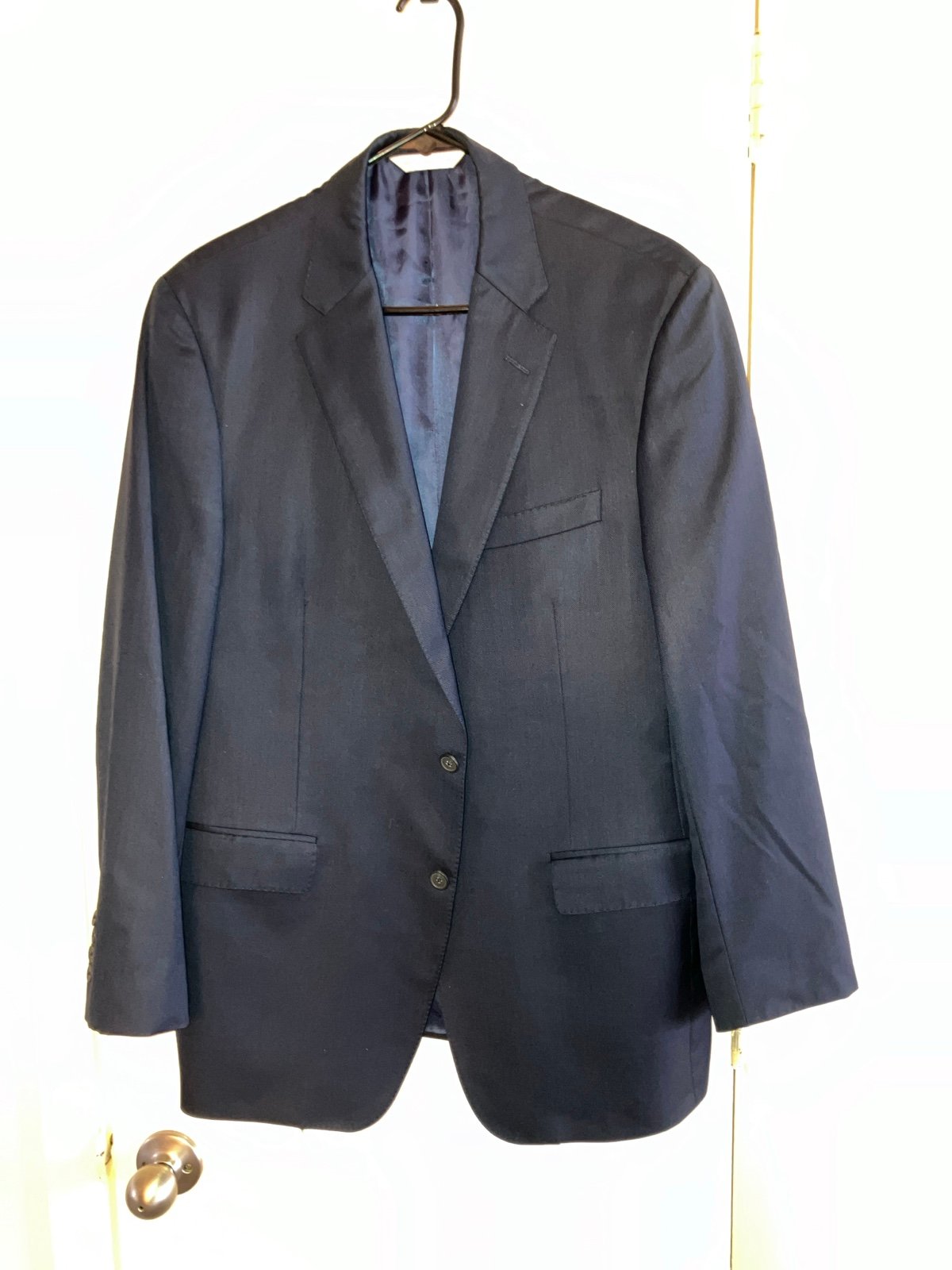 Samuelsohn Suit Jacket Sport Coat Mens 44R Canada Vintage Navy Blue