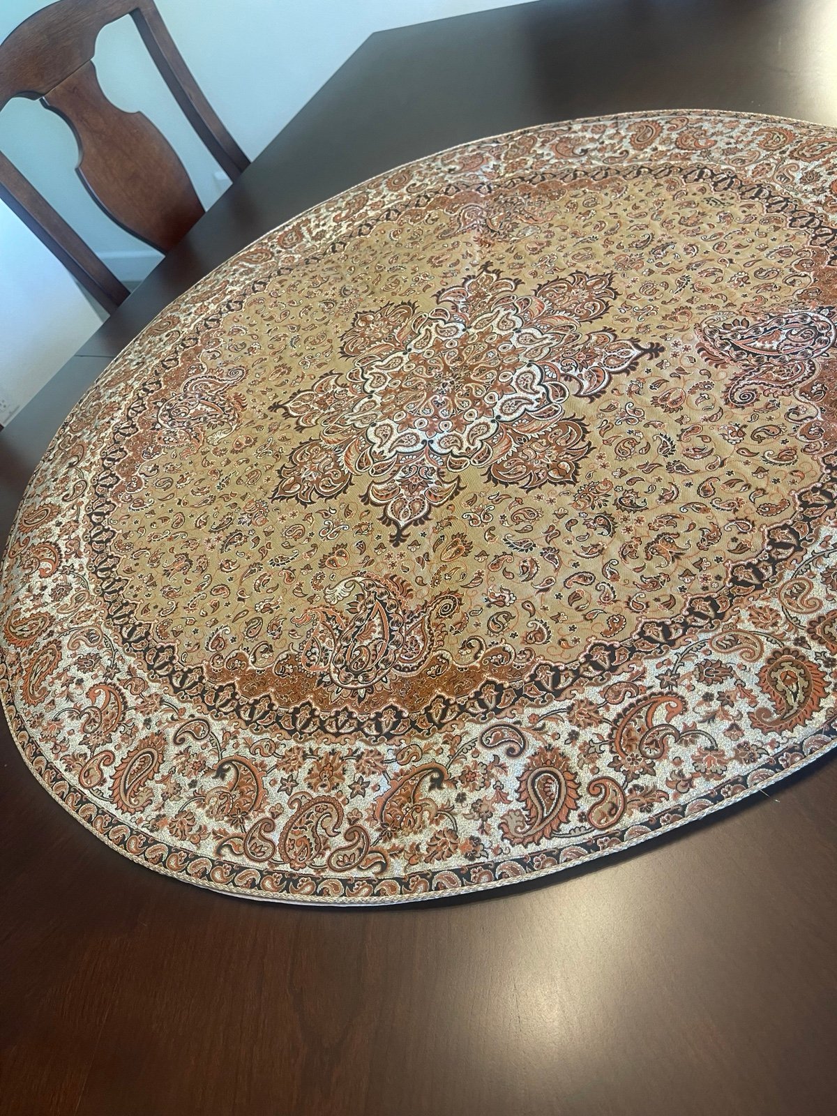 38” ( Diameter) beautiful traditional Persian decorative termeh pattern table cl
