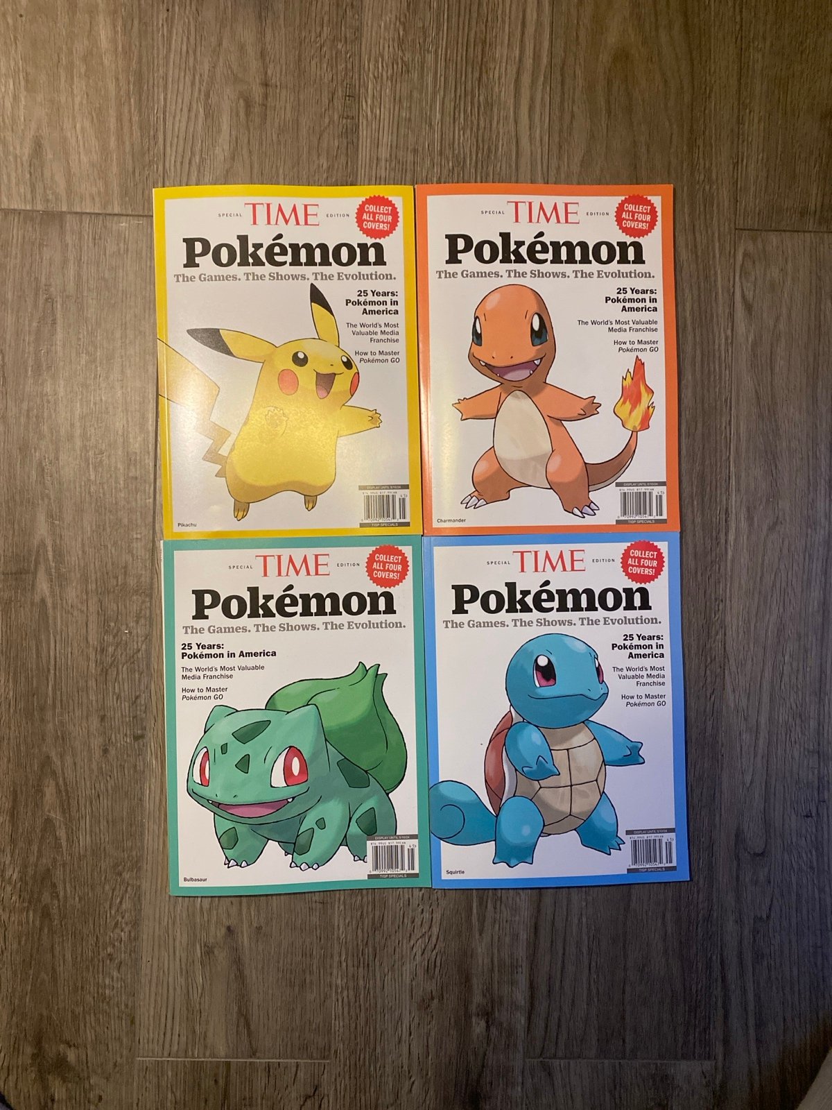 Pokémon Time Magazine Special Edition 2024 25 Years in America Complete Set of 4
