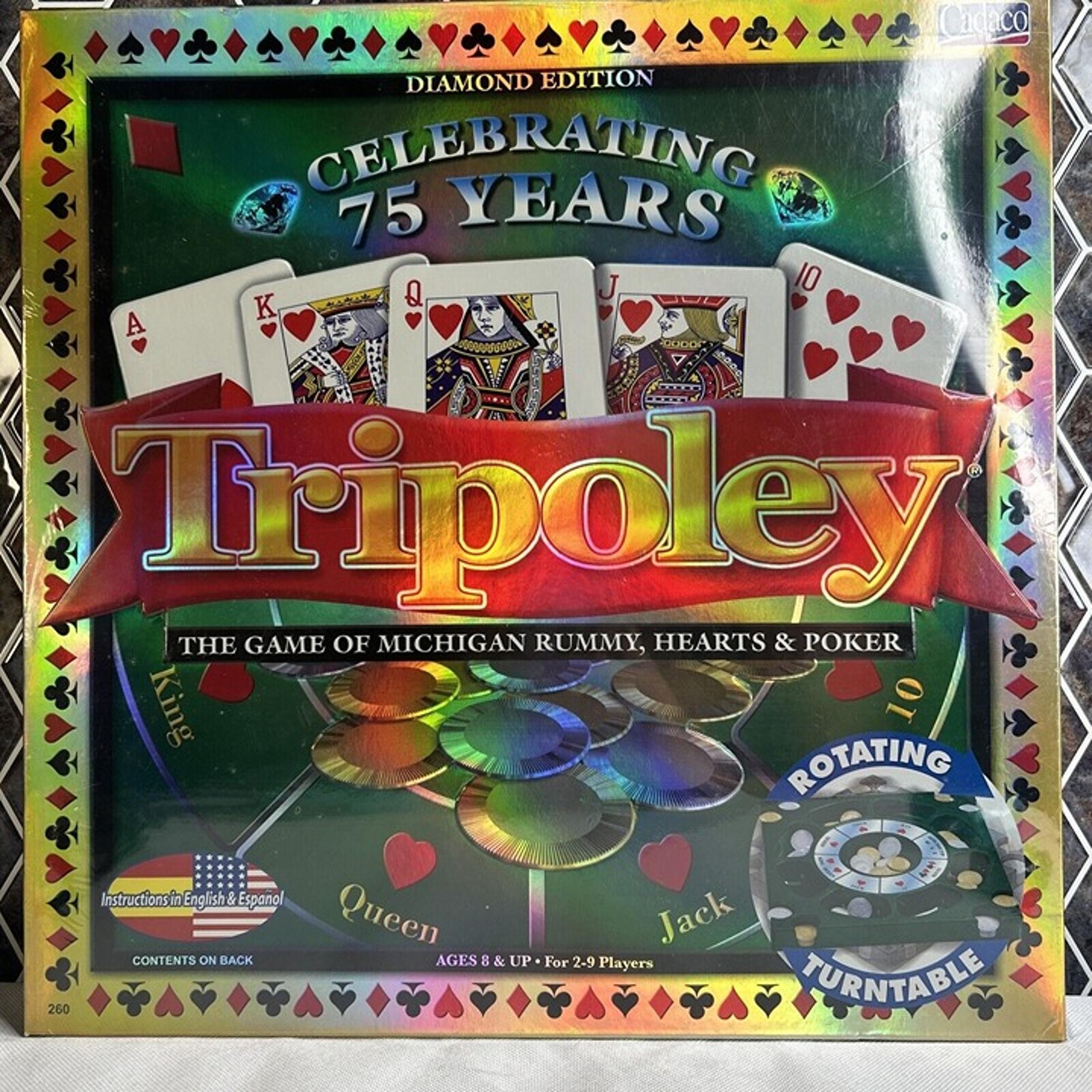 NEW Tripoley Diamond Edition Celebrating 75 Years by Cadaco Game 2006 Board Game