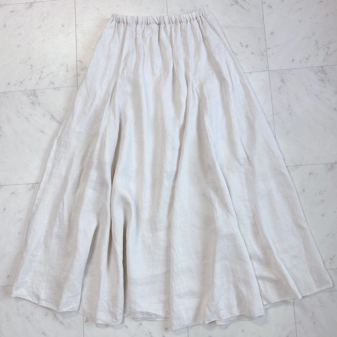 ARGUE Aigue Linen Flare Skirt 22ss