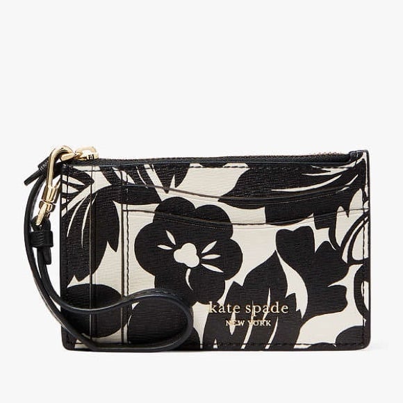 kate spade NWT! Morgan Tropical Foliage Coin Card Case Wristlet