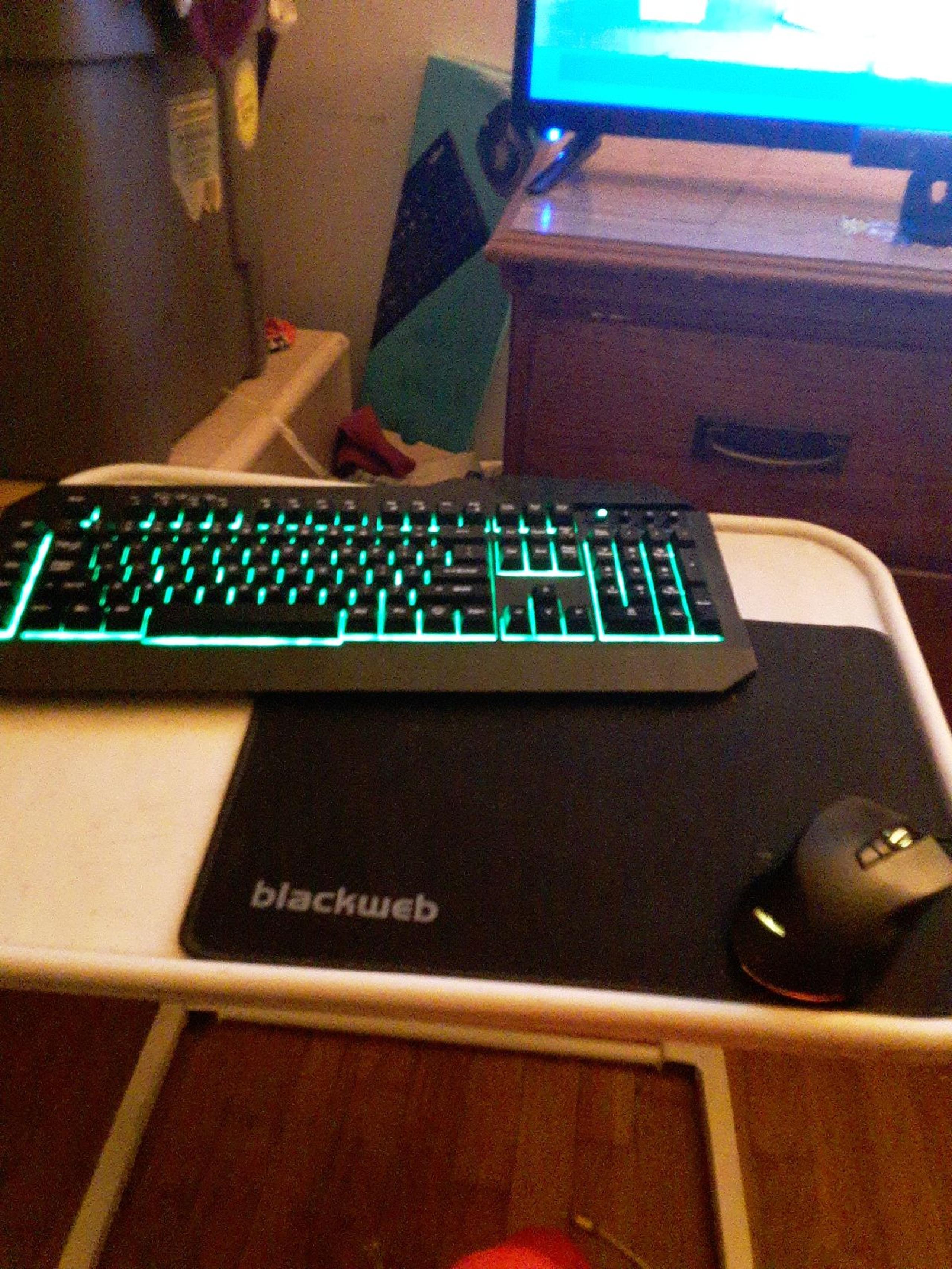 Black web keyboard and black web mouse