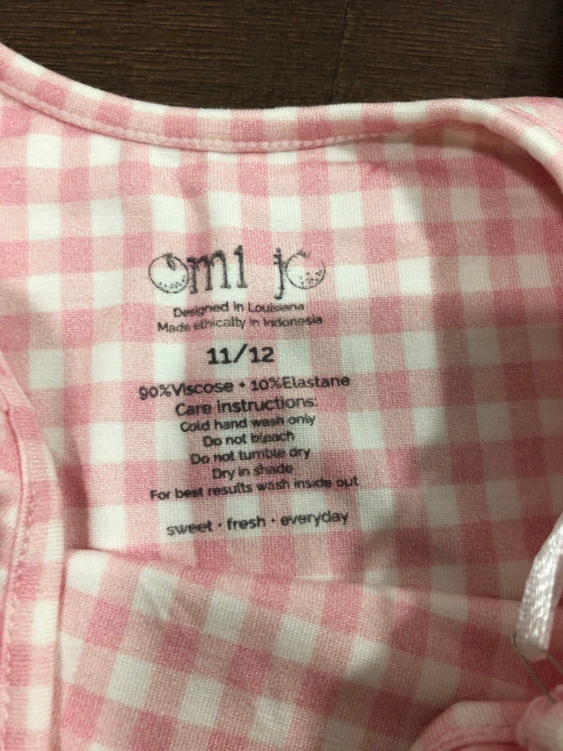 Omi Jo Size 11/12 Pink Lady Empire Dress