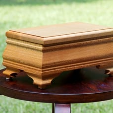 Handmade wooden oak keepsake box