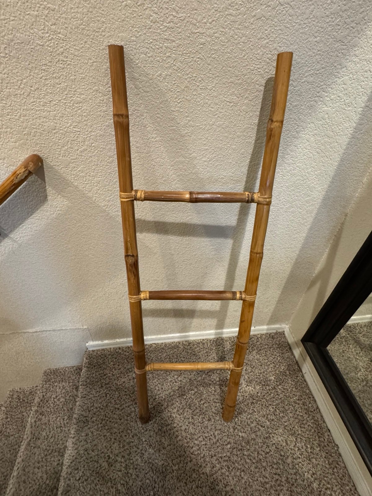 Bamboo Blanket Storage Ladder