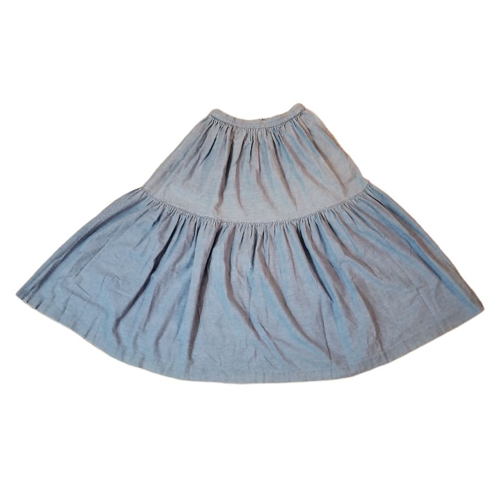 Cambridge Country Store 10 Denim Blue Jean Skirt Pockets Long Maxi Modest