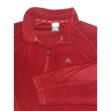 Vintage Nike ACG Red Quarter Zip Fleece Sweater Jacket Men's Size XL Gorpcore