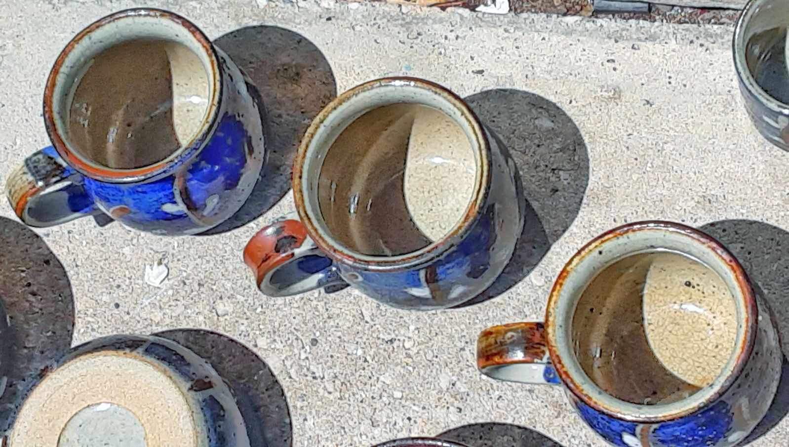 3 otagiri OMC 1970s mcm pussywillow stoneware coffee mugs !