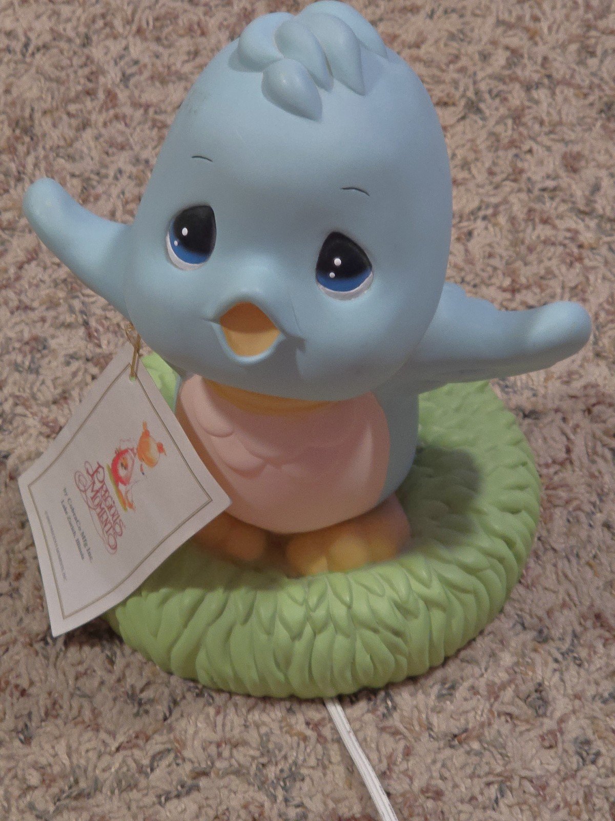 RARE VINTAGE 2002 PRECIOUS MOMENTS LIGHTED BLUE BIRD WITH TAG