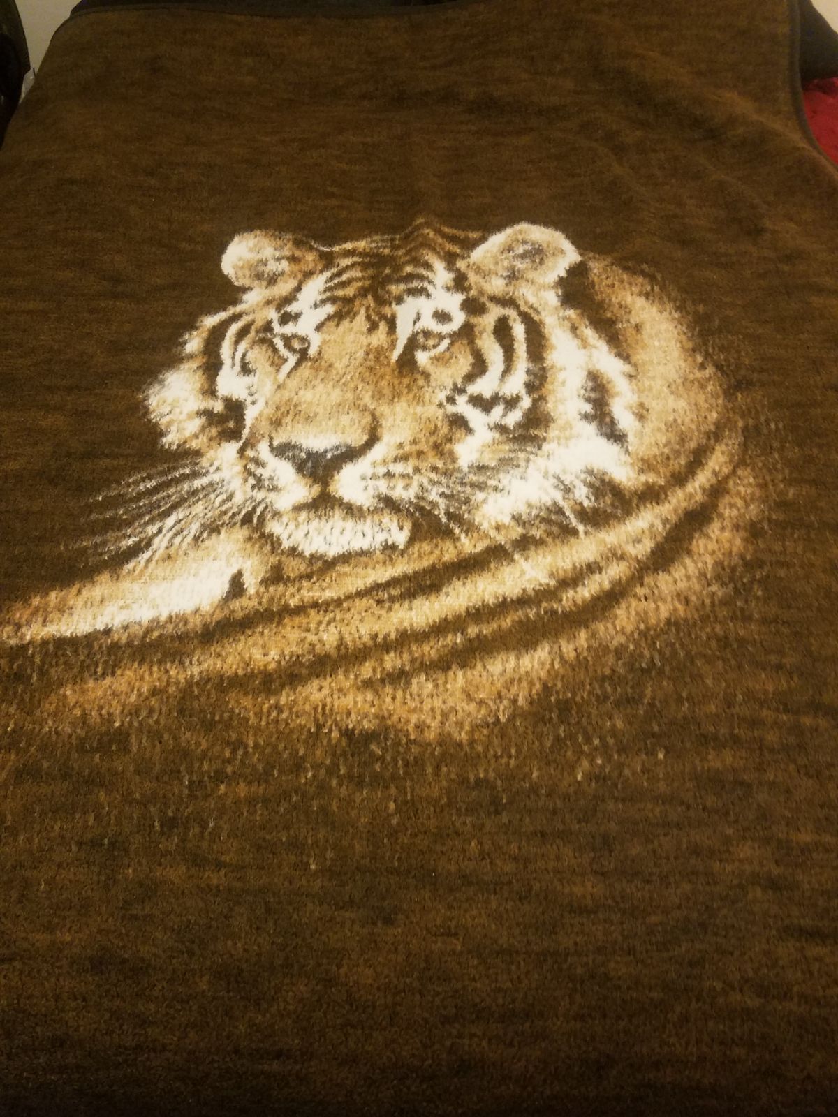 Vintage Biederlack Tiger Head Reversible