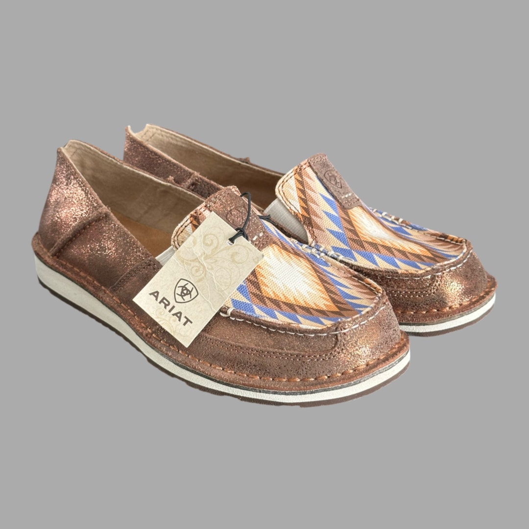 Ariat Metallic Aztec Blanket Cruiser Slip On Shoe Womens Size 8.5 NWOB
