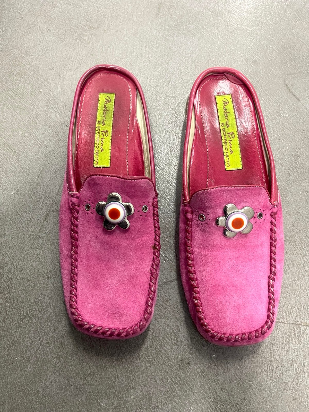 Vintage Women’s Y2k 90’s Materia Prima By Goffredo Fantini Suede Slip On Shoes