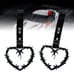 NEW 2PCS BARBED WIRE BLACK JDM TSURIKAWA RING BLACK Handle Strap Drift Charm