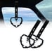 NEW 2PCS BARBED WIRE BLACK JDM TSURIKAWA RING BLACK Handle Strap Drift Charm
