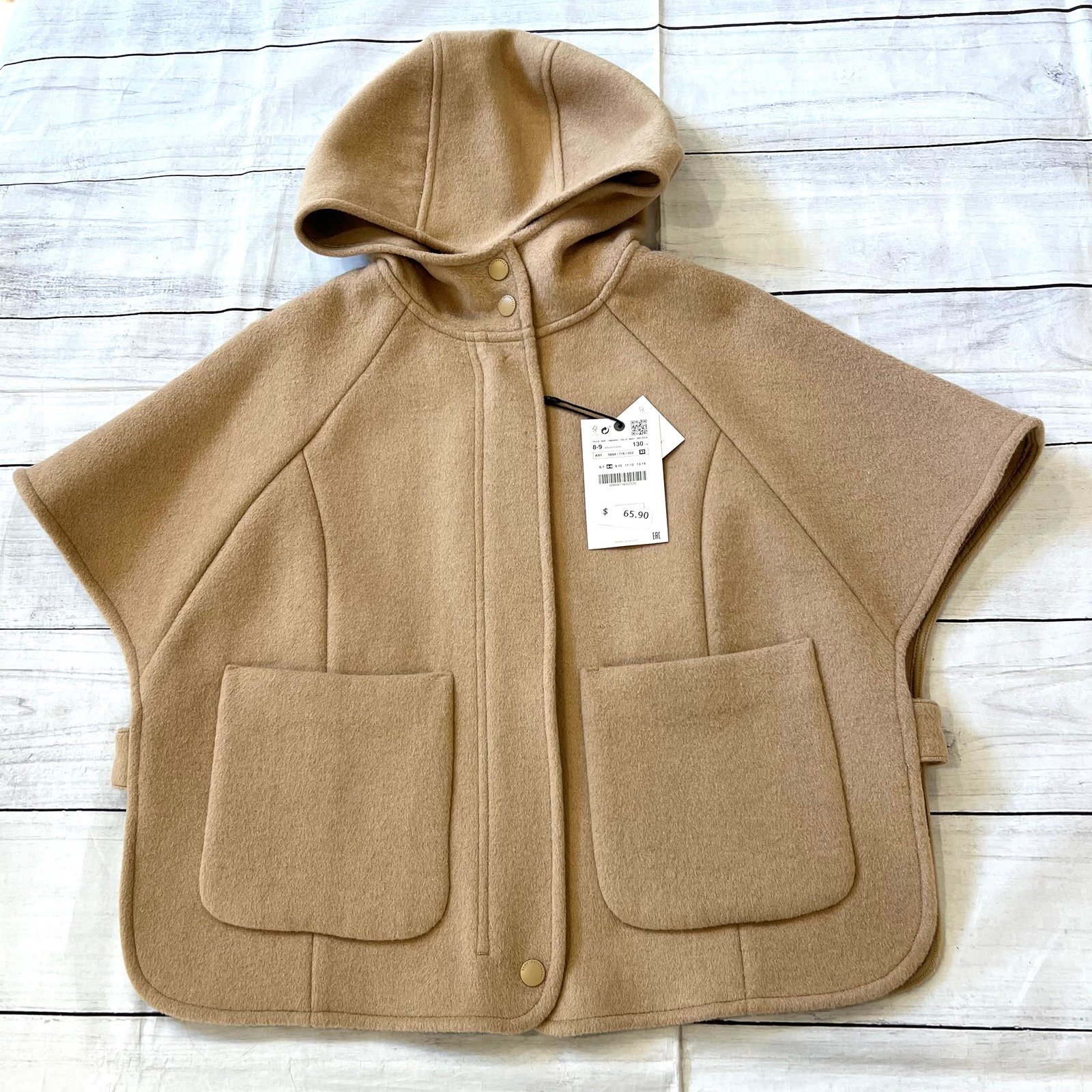 NWT Zara Wool-Blend Cape