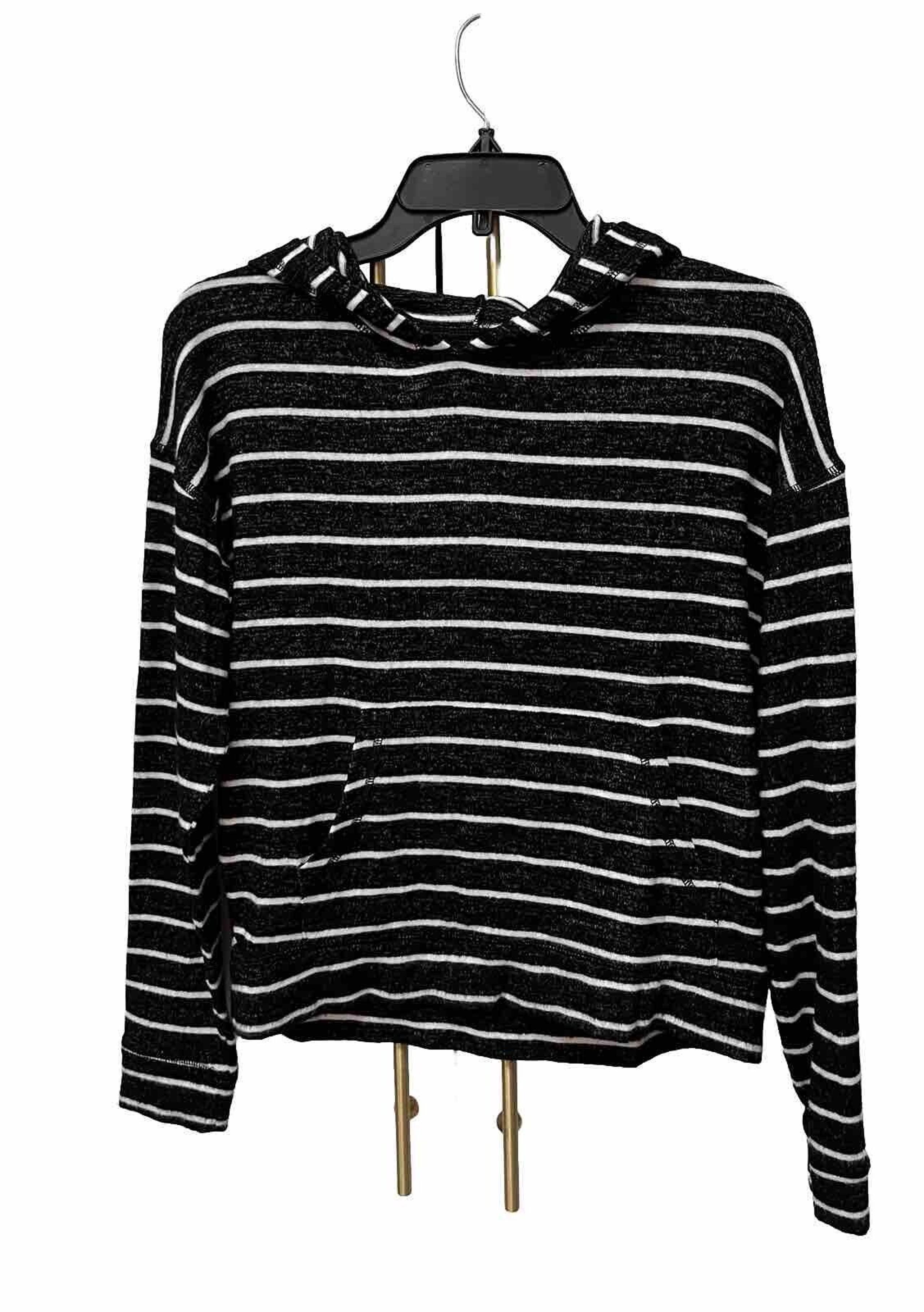 American Eagle Cropped Striped Hoodie Sweat Shirt Top Womens Sz XS Soft Plus