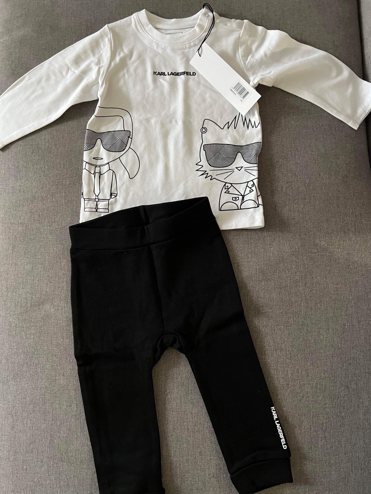 Infant Baby boy Karl lagerfeld shirt pants set outfit