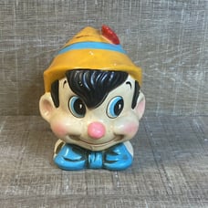 Vintage 1960s Pinocchio Head Bank With Coin Slot Enesco Japan Walt Disney