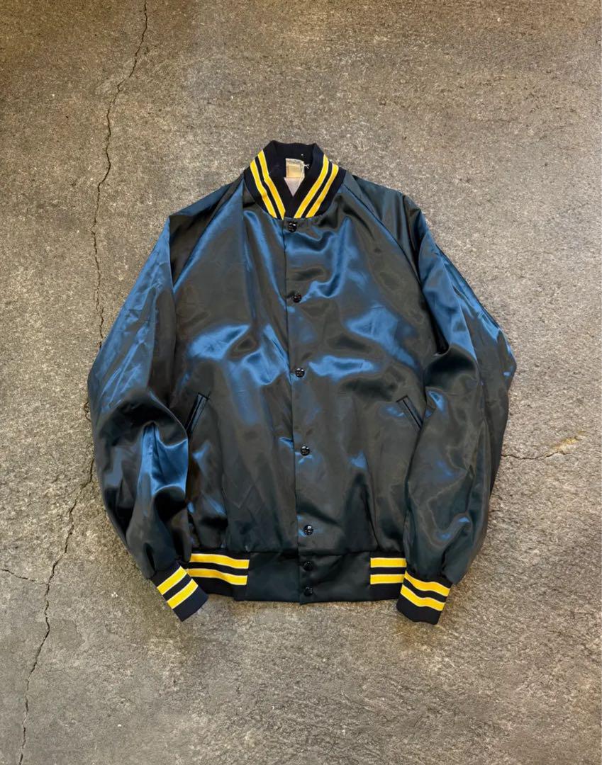 【Anyone more】In Stadium Nylon Jacket Standard Cloth Stadium Nylon Windbreaker Jacket in Blue for