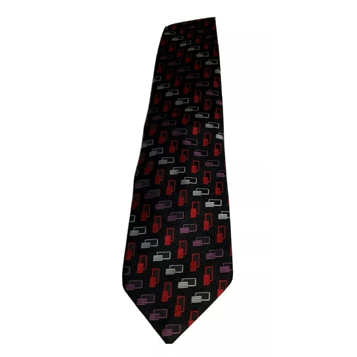 Allyn Saint George Men's American Classic Geometric 100% Polyester Tie Vegan