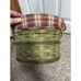 Longaberger 2005 Hostess Only Sage Green Large Bushel Basket W/ Leather Handles
