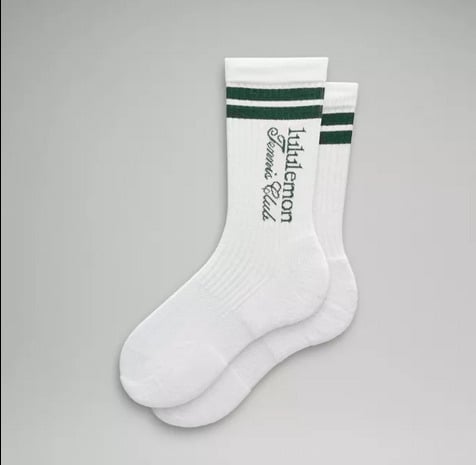 NWT Lululemon Daily Stride Ribbed Comfort Crew Socks Tennis Club - Size Large