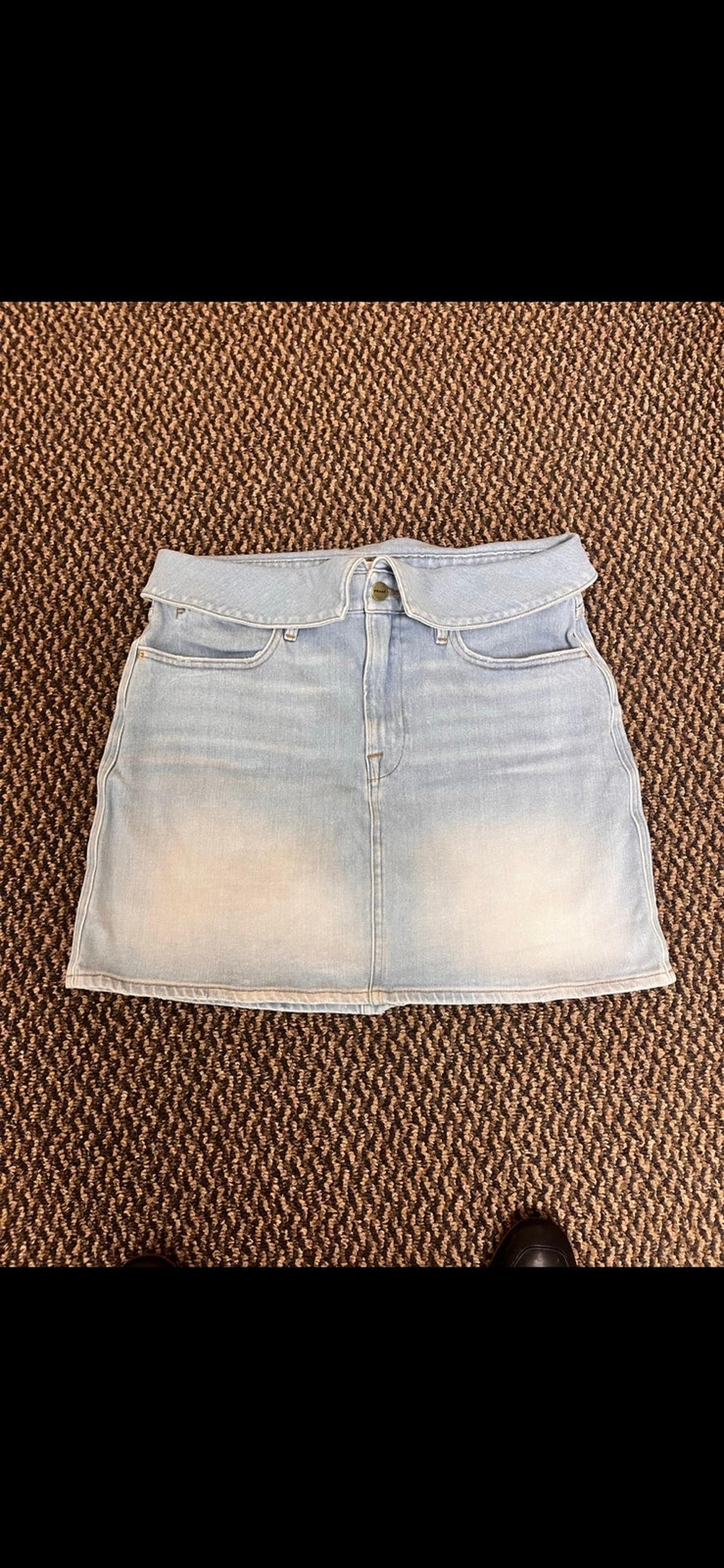 Frame Le High Mini Fold Over Jean Skirt Womens Sz 29