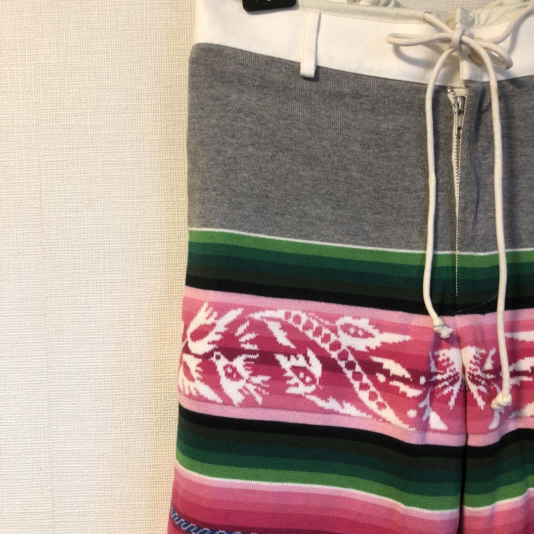 国内より1WEEK【sacai】Pattern Knit Shorts SACAI (Sacai) Native Pattern Knit Shorts, Size 1