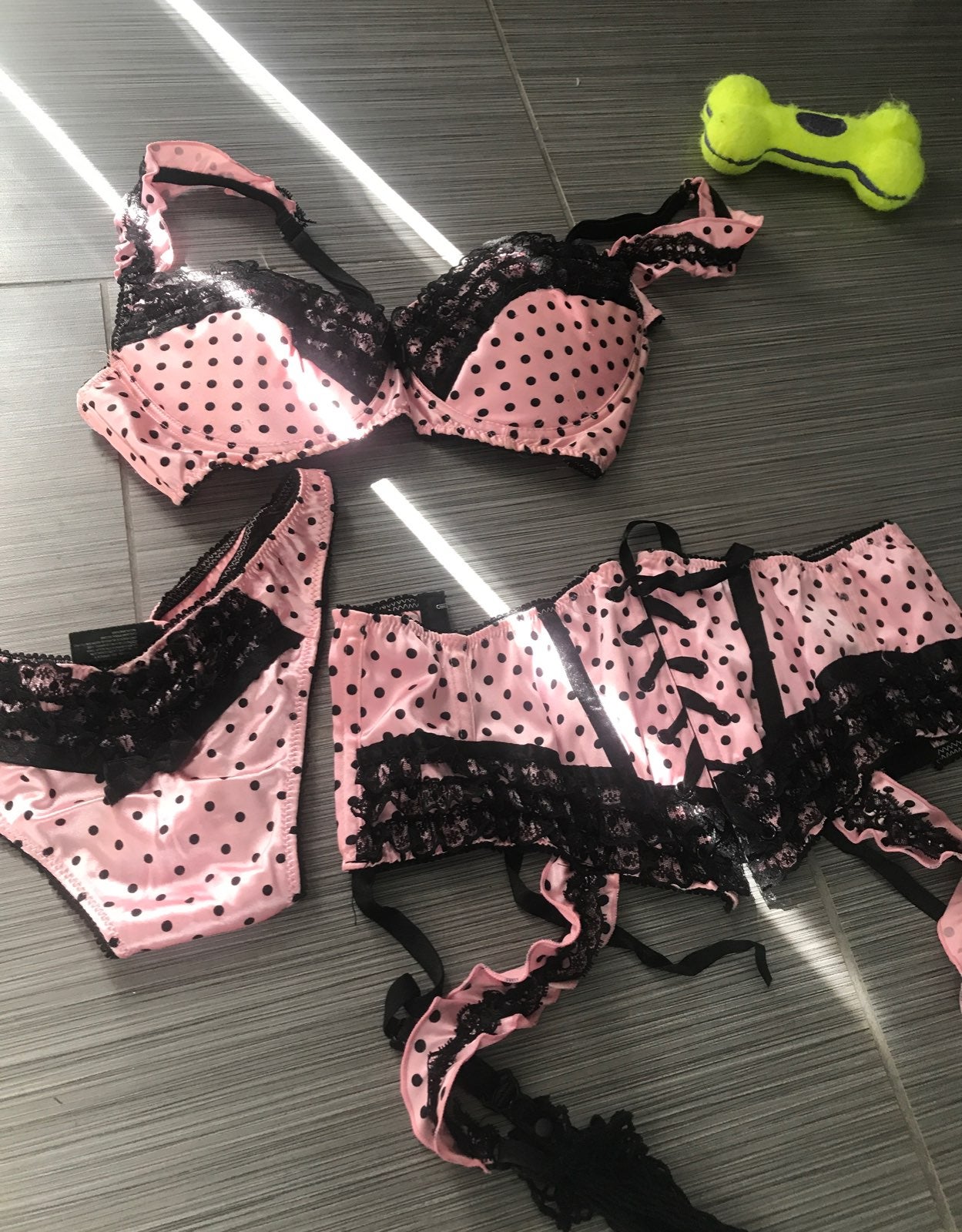 Lingerie 3piece waist cincher/garter bel
