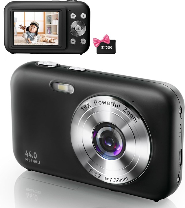 Digital Camera, FHD 1080P Kids Camera with 32GB SD Card