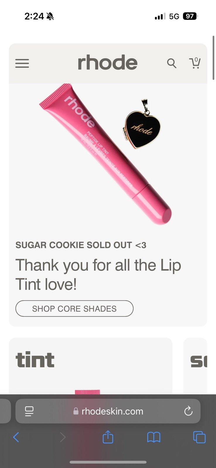 Rhode sugar lip tint sugar cookie
