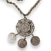 Vintage Silver Tone REPUBLIQUE FRANCAISE COIN Pendant necklace 22 inch