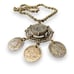 Vintage Silver Tone REPUBLIQUE FRANCAISE COIN Pendant necklace 22 inch