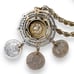 Vintage Silver Tone REPUBLIQUE FRANCAISE COIN Pendant necklace 22 inch