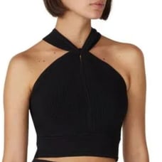 NWT Club Monaco Raeni Black Knit Halter Top
