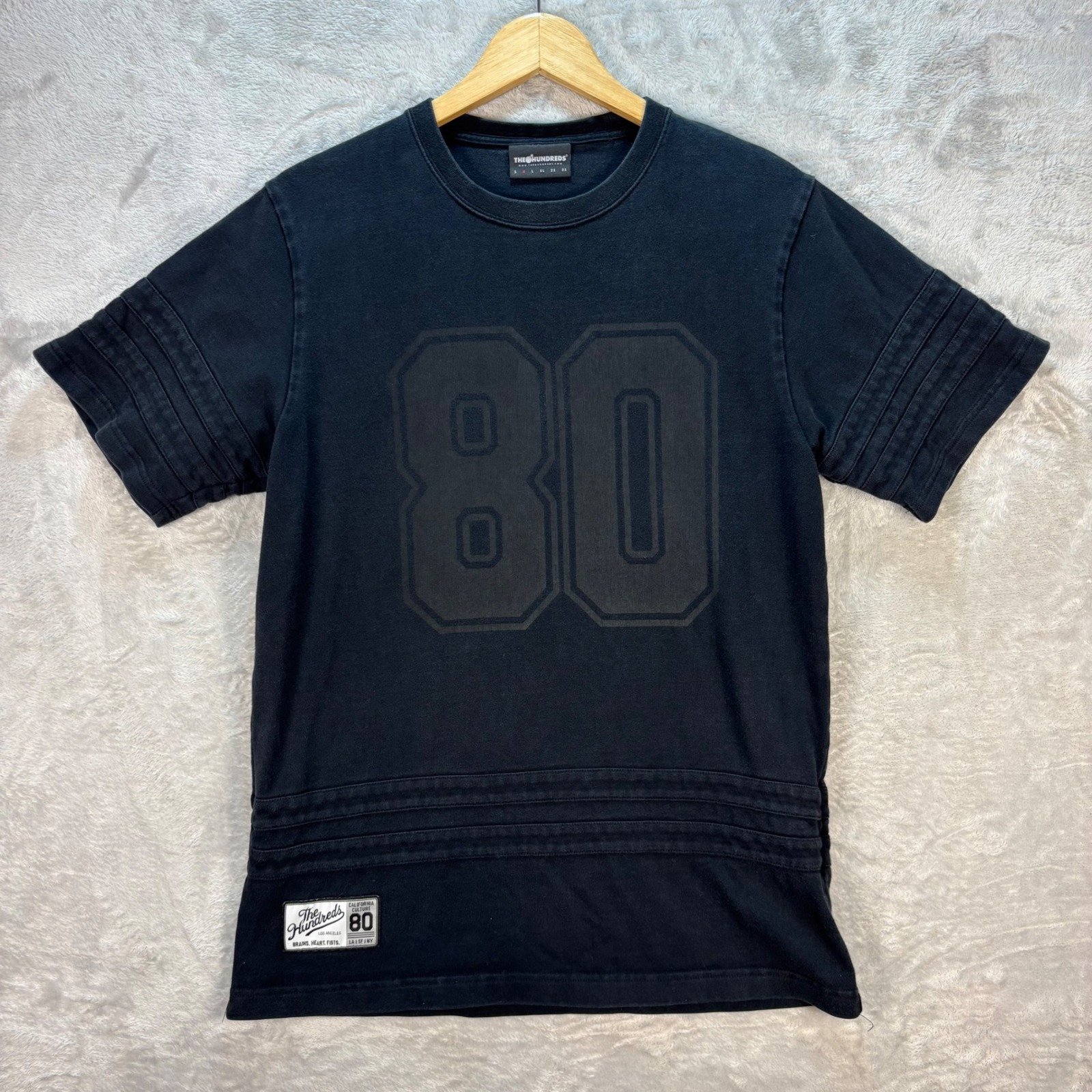 The Hundreds 80 Diego Athletic Jersey T-Shirt Black Short Sleeve Tee Mens Sz M