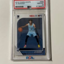 Ja Morant 2019 Panini NBA Hoops #259 Rookie PSA GEM MINT 10 GRIZZLIES